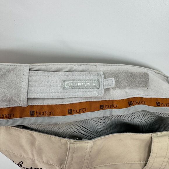 BURTON Beige Helsinki Adjustable Waist Snow Snowboard Ski Pants Size M - Picture 7 of 9